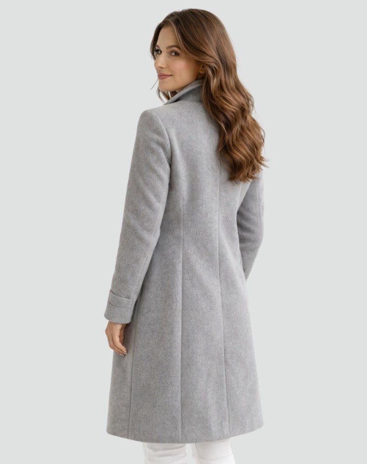 Doortje | Dubbelrijige midi trenchcoat