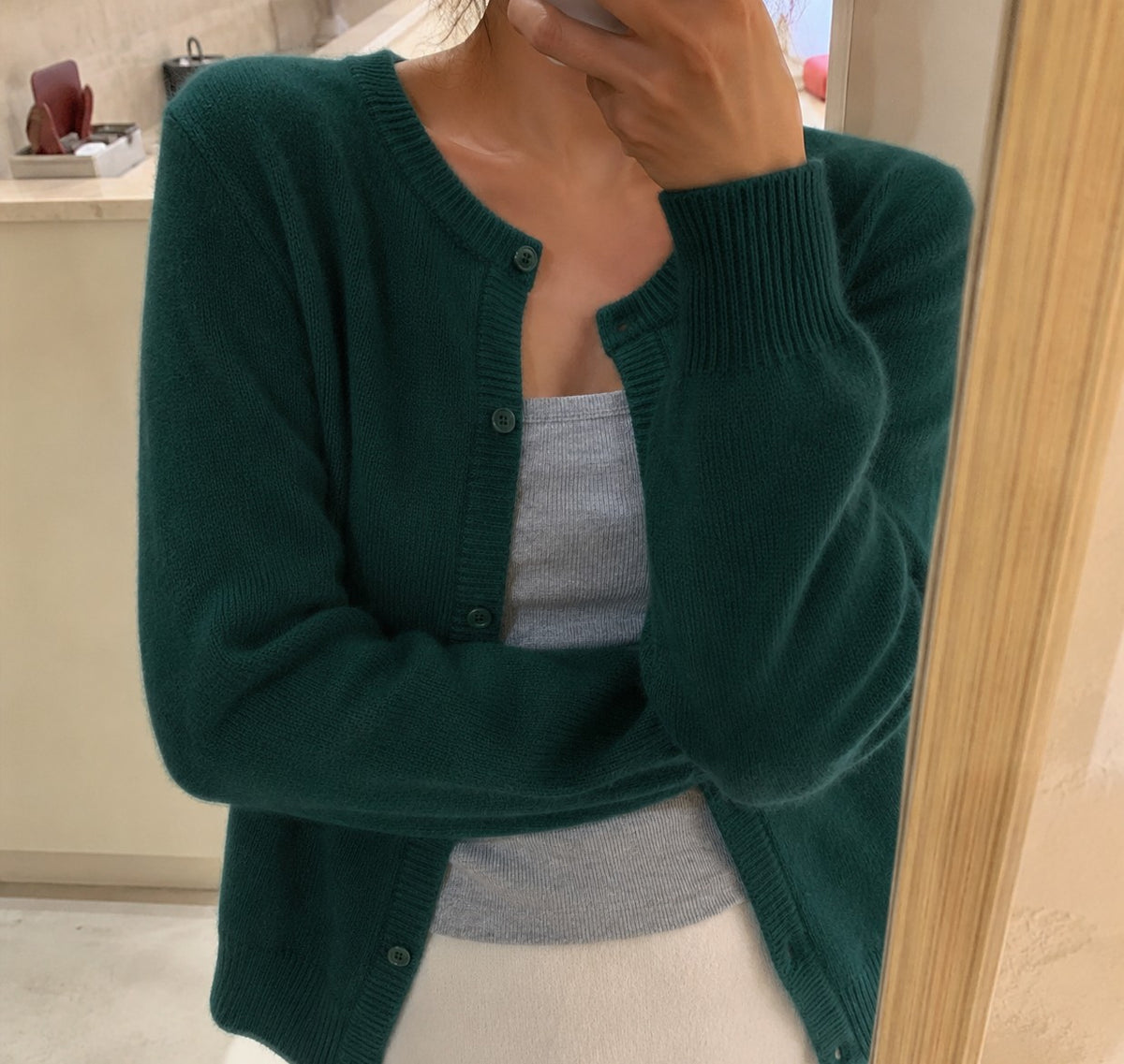 Senna | Cardigan met ronde hals en knopen