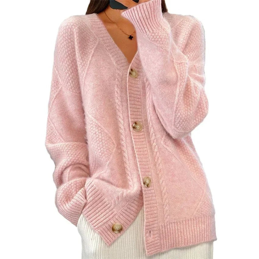 Truus | Kasjmieren cardigan met parelknopen