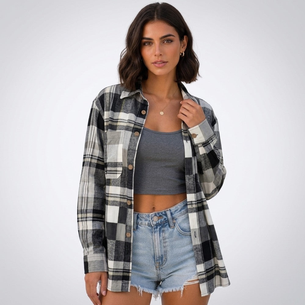 Wendy | Geruite blouse met losse pasvorm