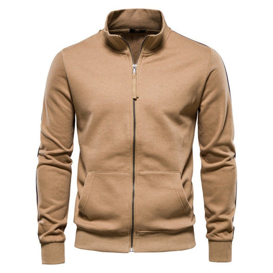 Aart | Sweatvest met rits en staande kraag