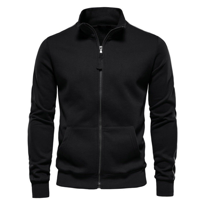 Aart | Sweatvest met rits en staande kraag