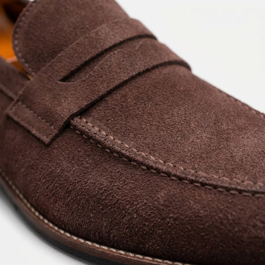 Lars | Suède loafers met antislipzool