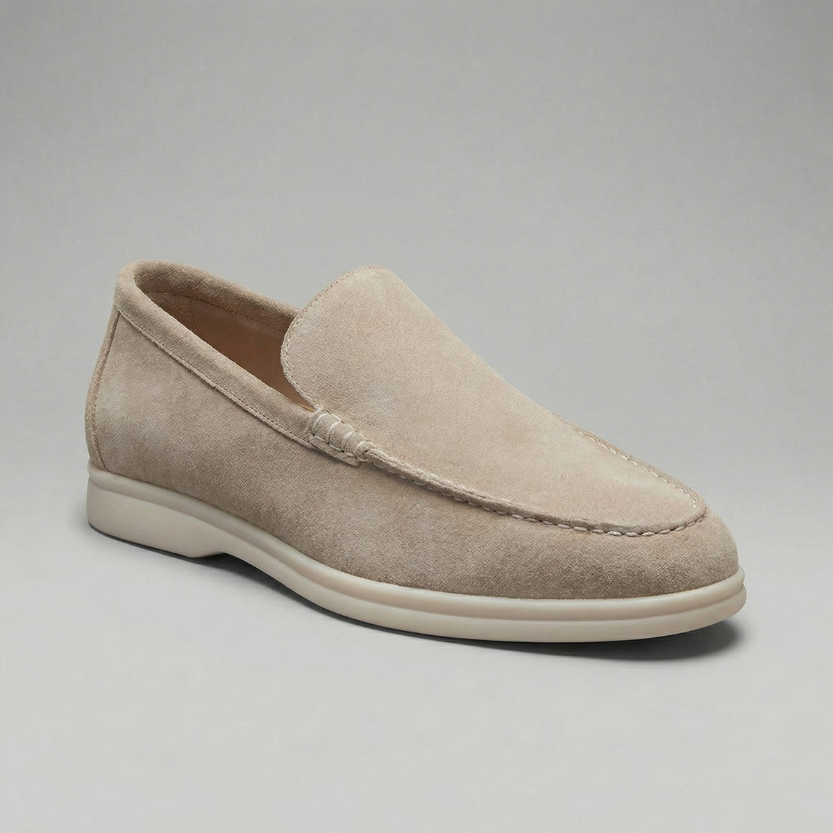 Koen | Suède loafers met rubberen zool