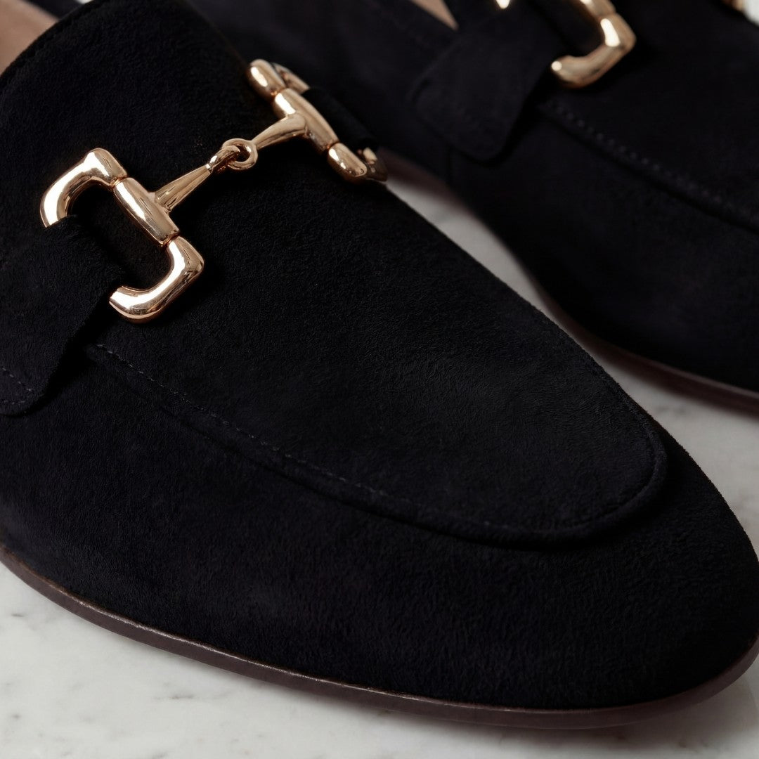 Niels | Suède loafers met horsebit gesp