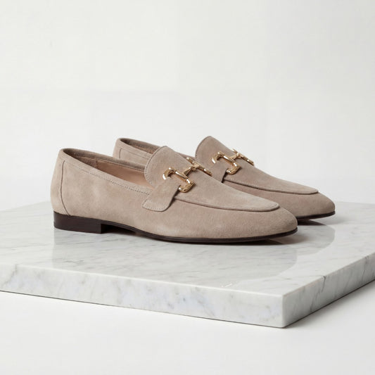 Niels | Suède loafers met horsebit gesp