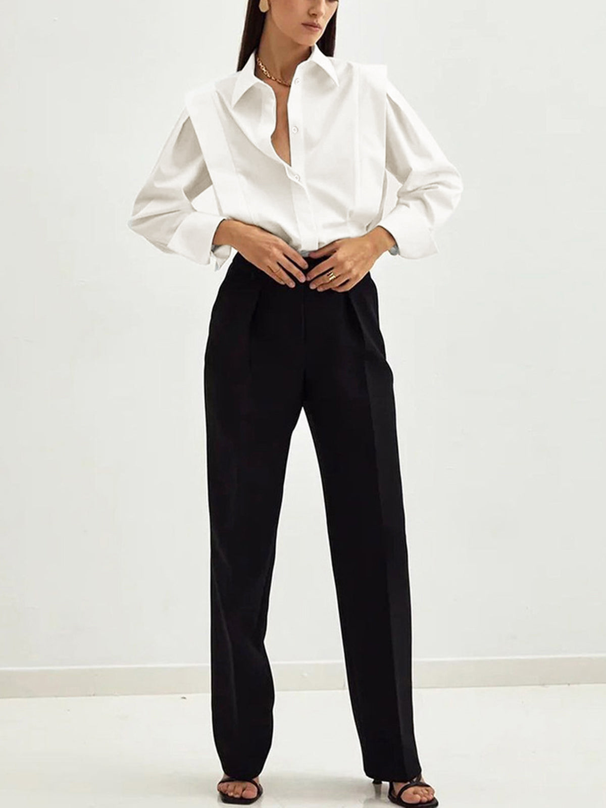 Noor | Blouse met pofmouwen