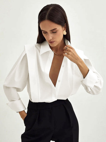 Noor | Blouse met pofmouwen