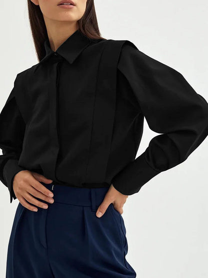 Noor | Blouse met pofmouwen