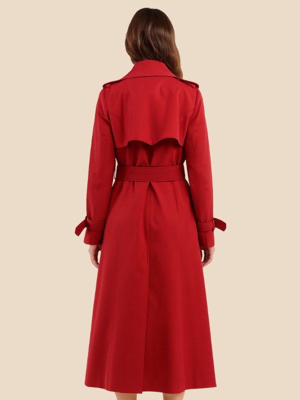 Fieke | Dubbelrijige trenchcoat van wolmix