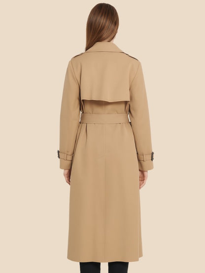 Fieke | Dubbelrijige trenchcoat van wolmix