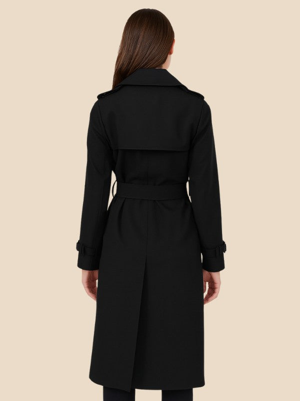 Fieke | Dubbelrijige trenchcoat van wolmix