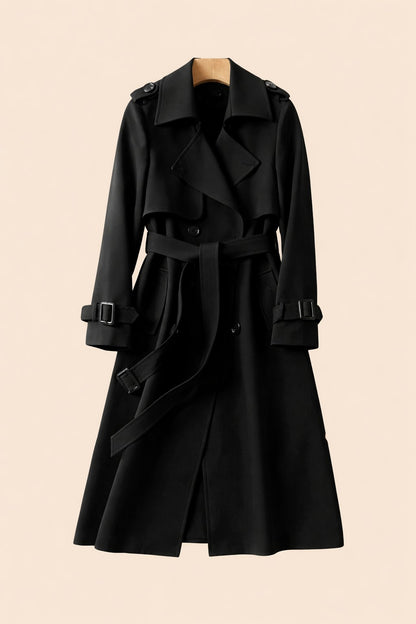 Fieke | Dubbelrijige trenchcoat van wolmix