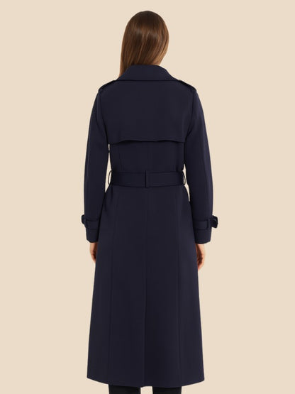 Fieke | Dubbelrijige trenchcoat van wolmix