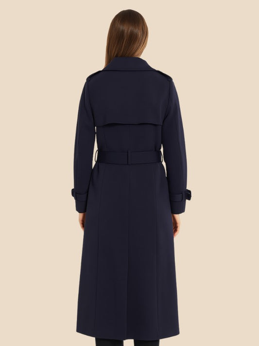Fieke | Dubbelrijige trenchcoat van wolmix