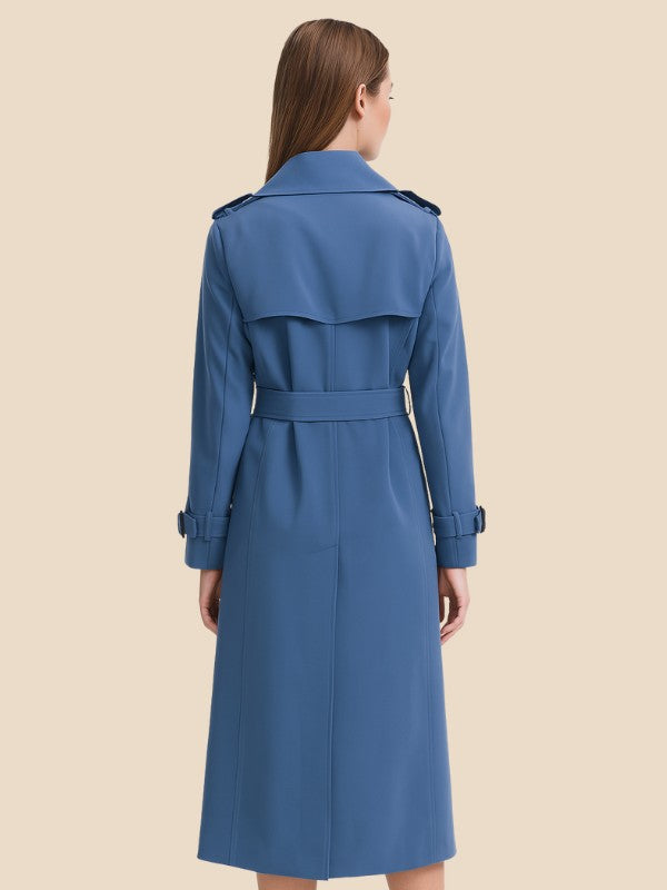 Fieke | Dubbelrijige trenchcoat van wolmix