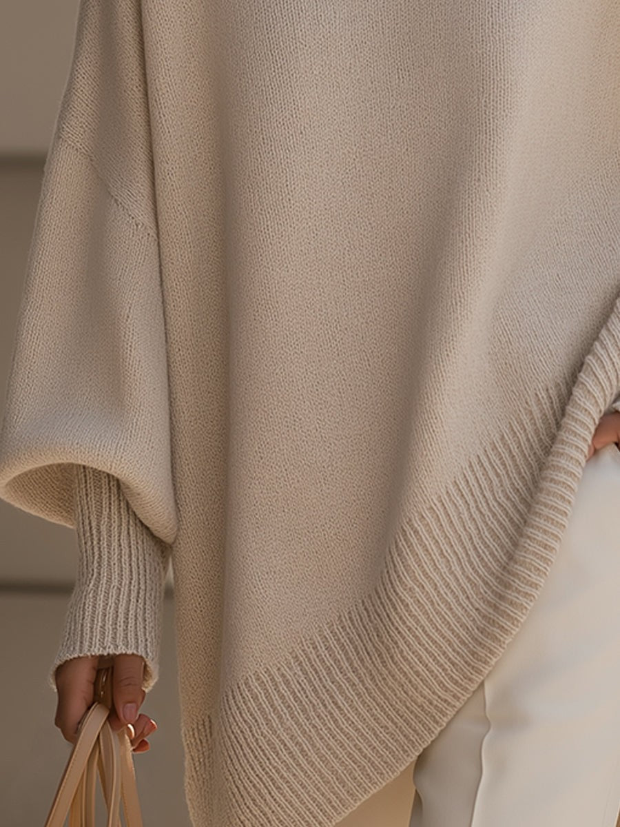 Rikke | Oversized wollen trui met ribboorden