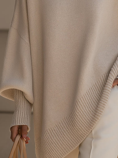 Rikke | Oversized wollen trui met ribboorden