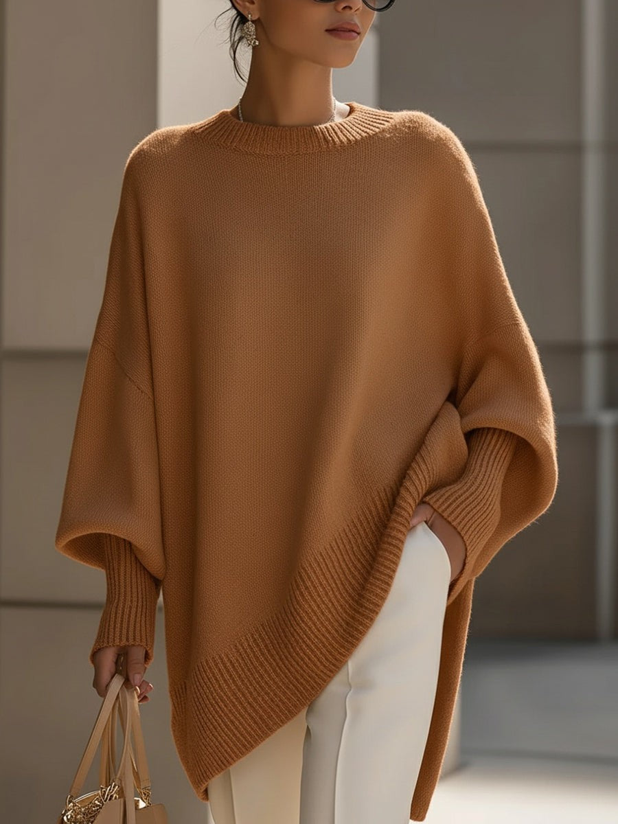 Rikke | Oversized wollen trui met ribboorden
