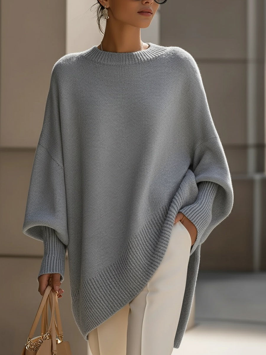 Rikke | Oversized wollen trui met ribboorden