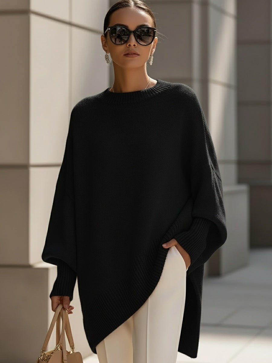 Rikke | Oversized wollen trui met ribboorden
