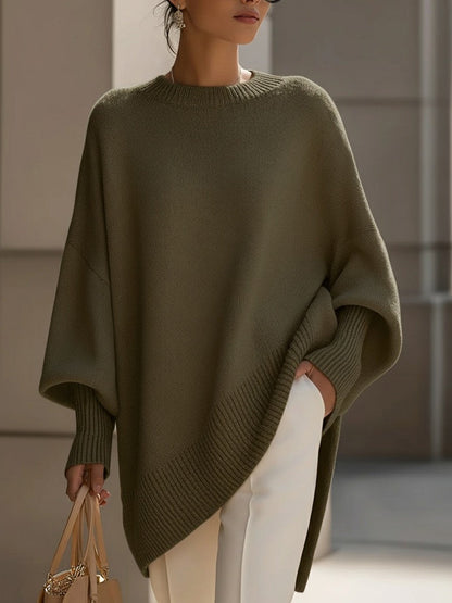 Rikke | Oversized wollen trui met ribboorden