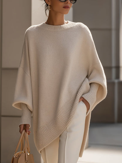 Rikke | Oversized wollen trui met ribboorden