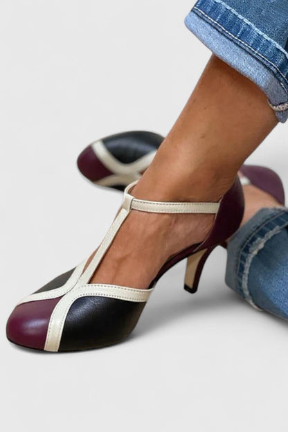 Edith | Leren pumps met orthopedisch voetbed
