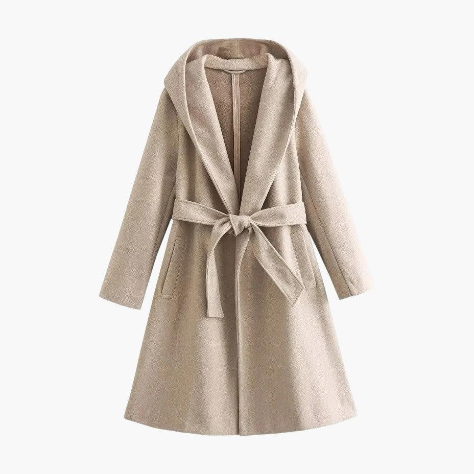 Bente | Trenchcoat met capuchon en riem
