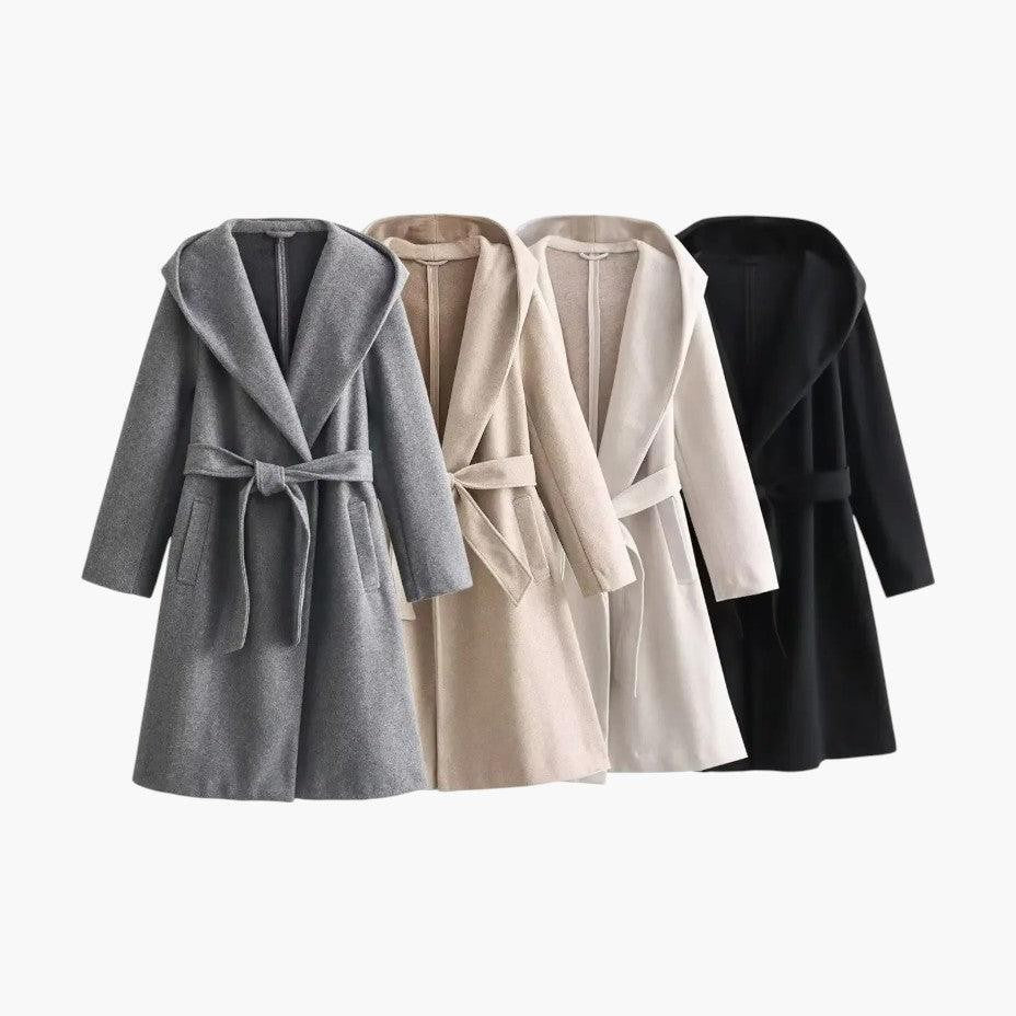 Bente | Trenchcoat met capuchon en riem