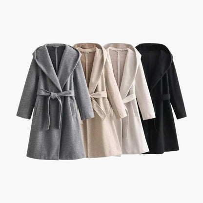 Bente | Trenchcoat met capuchon en riem