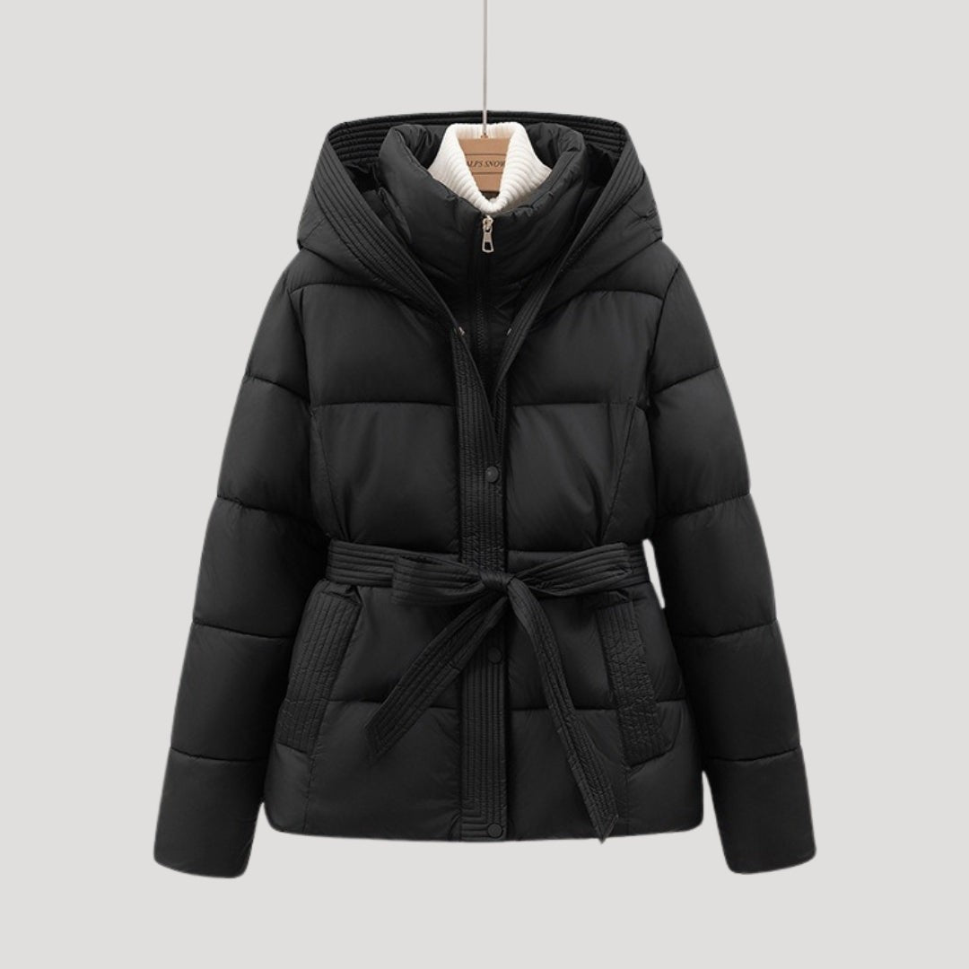 Romy | Gewatteerde winterjas met riem
