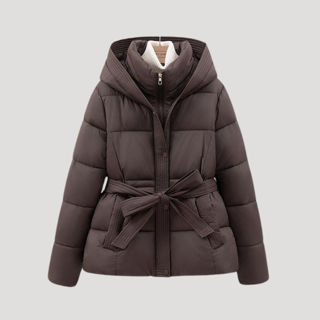 Romy | Gewatteerde winterjas met riem