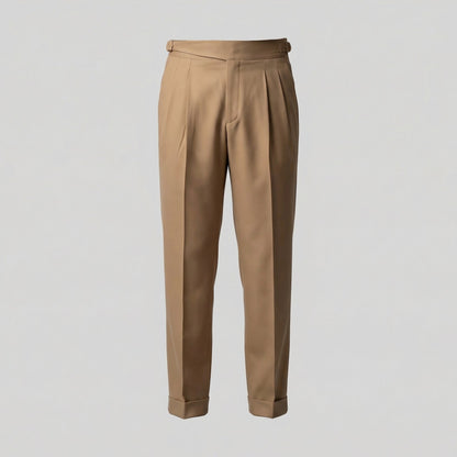 Dirk | Pantalon met plooien en rechte pijp