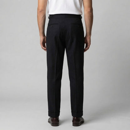 Dirk | Pantalon met plooien en rechte pijp