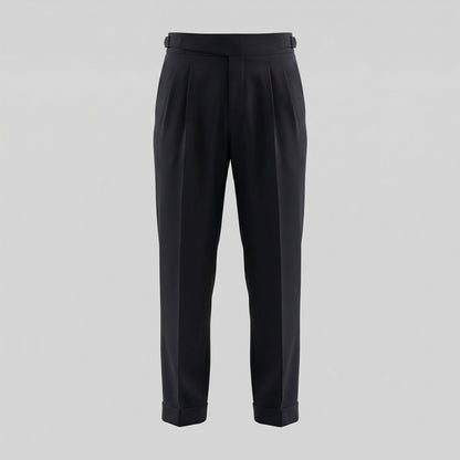 Dirk | Pantalon met plooien en rechte pijp
