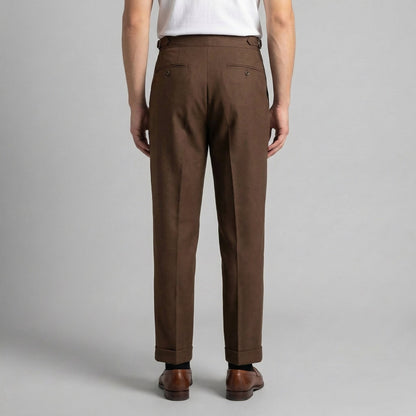Dirk | Pantalon met plooien en rechte pijp