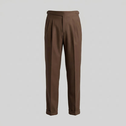 Dirk | Pantalon met plooien en rechte pijp