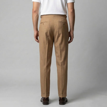 Dirk | Pantalon met plooien en rechte pijp