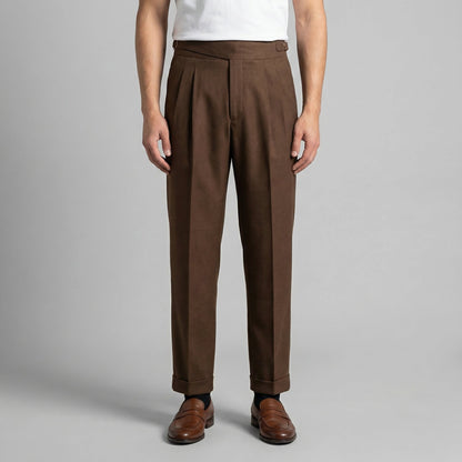 Dirk | Pantalon met plooien en rechte pijp