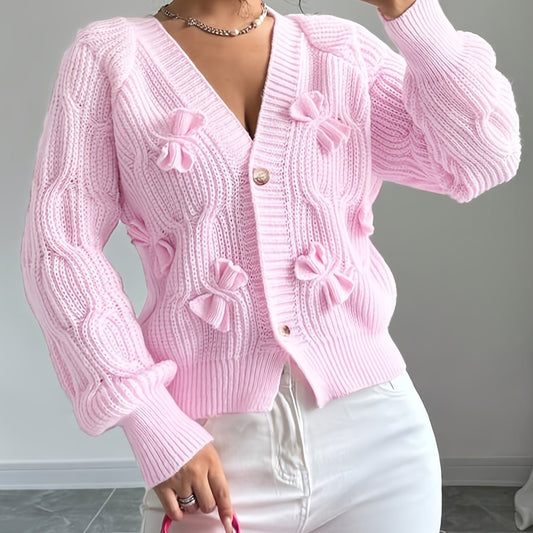 Sophie | Cardigan met strikjes en ruches