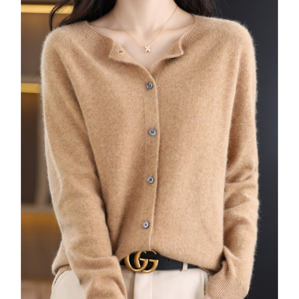 Saskia | Cardigan van kasjmier en merino
