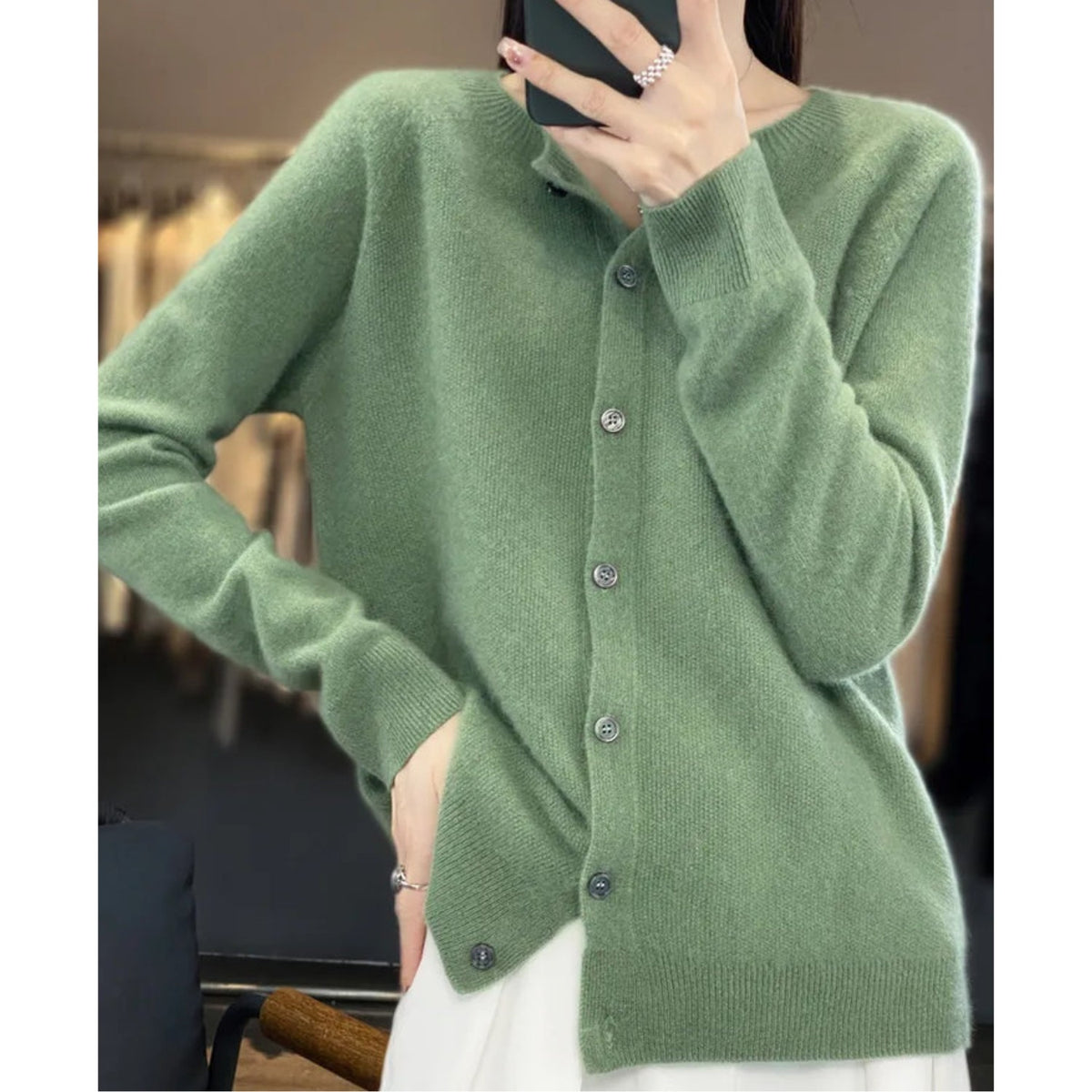 Saskia | Cardigan van kasjmier en merino