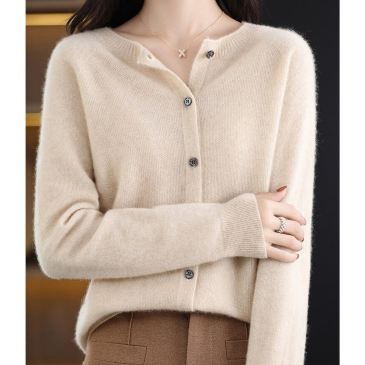 Saskia | Cardigan van kasjmier en merino