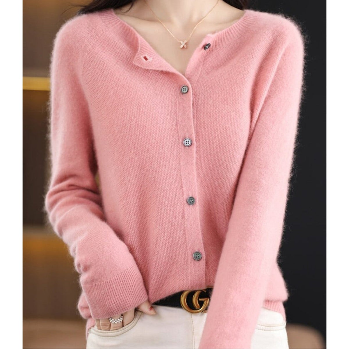 Saskia | Cardigan van kasjmier en merino