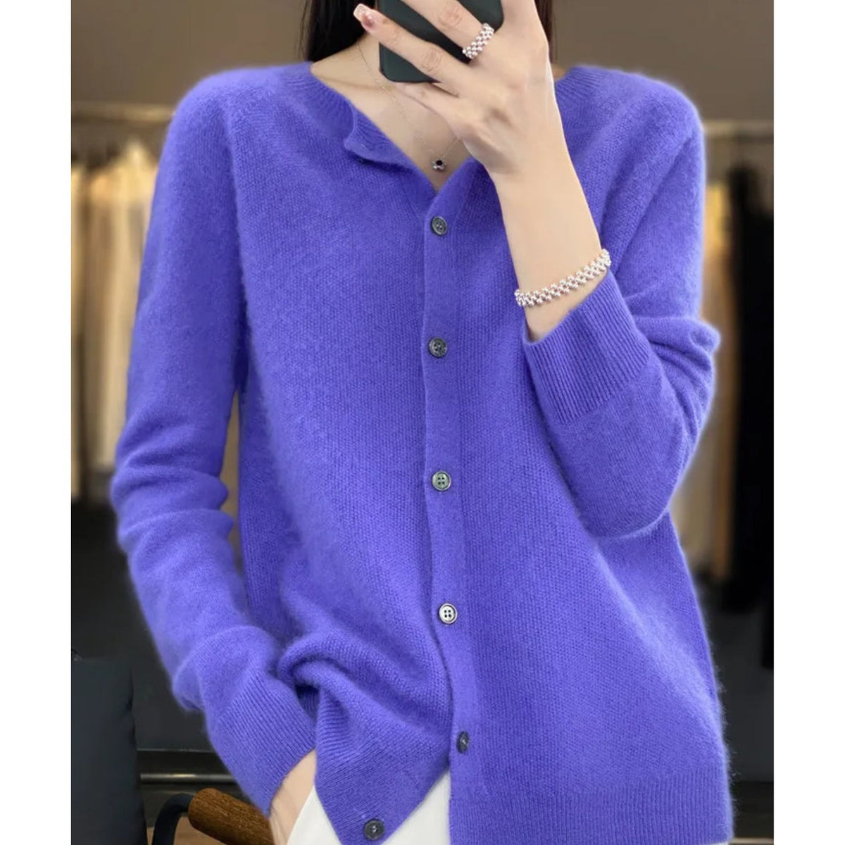 Saskia | Cardigan van kasjmier en merino