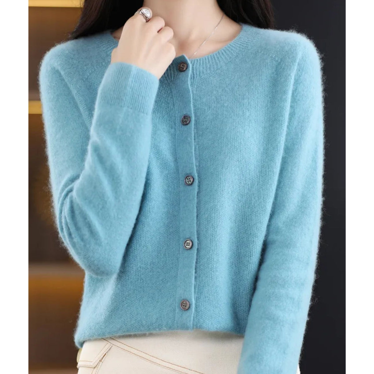Saskia | Cardigan van kasjmier en merino