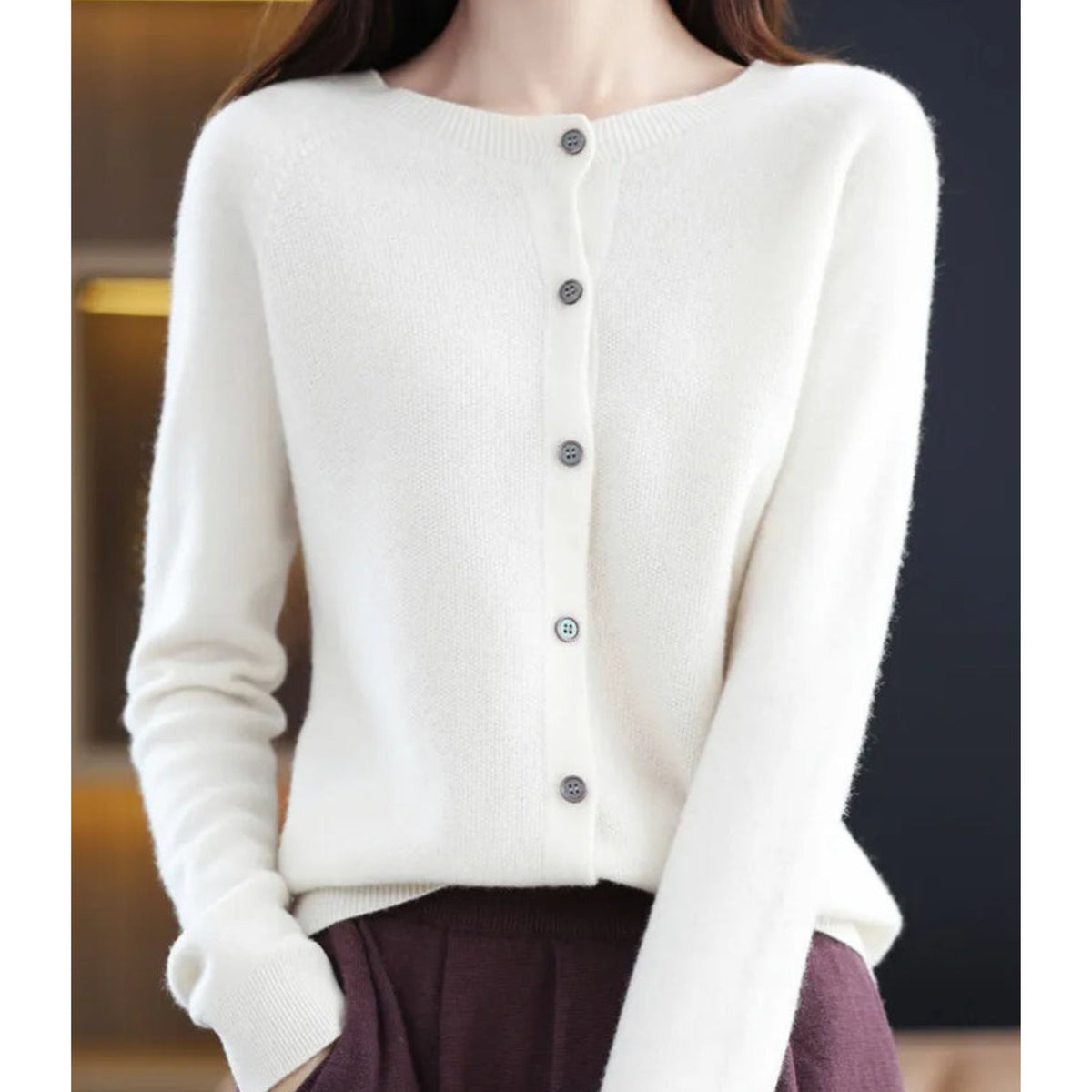 Saskia | Cardigan van kasjmier en merino