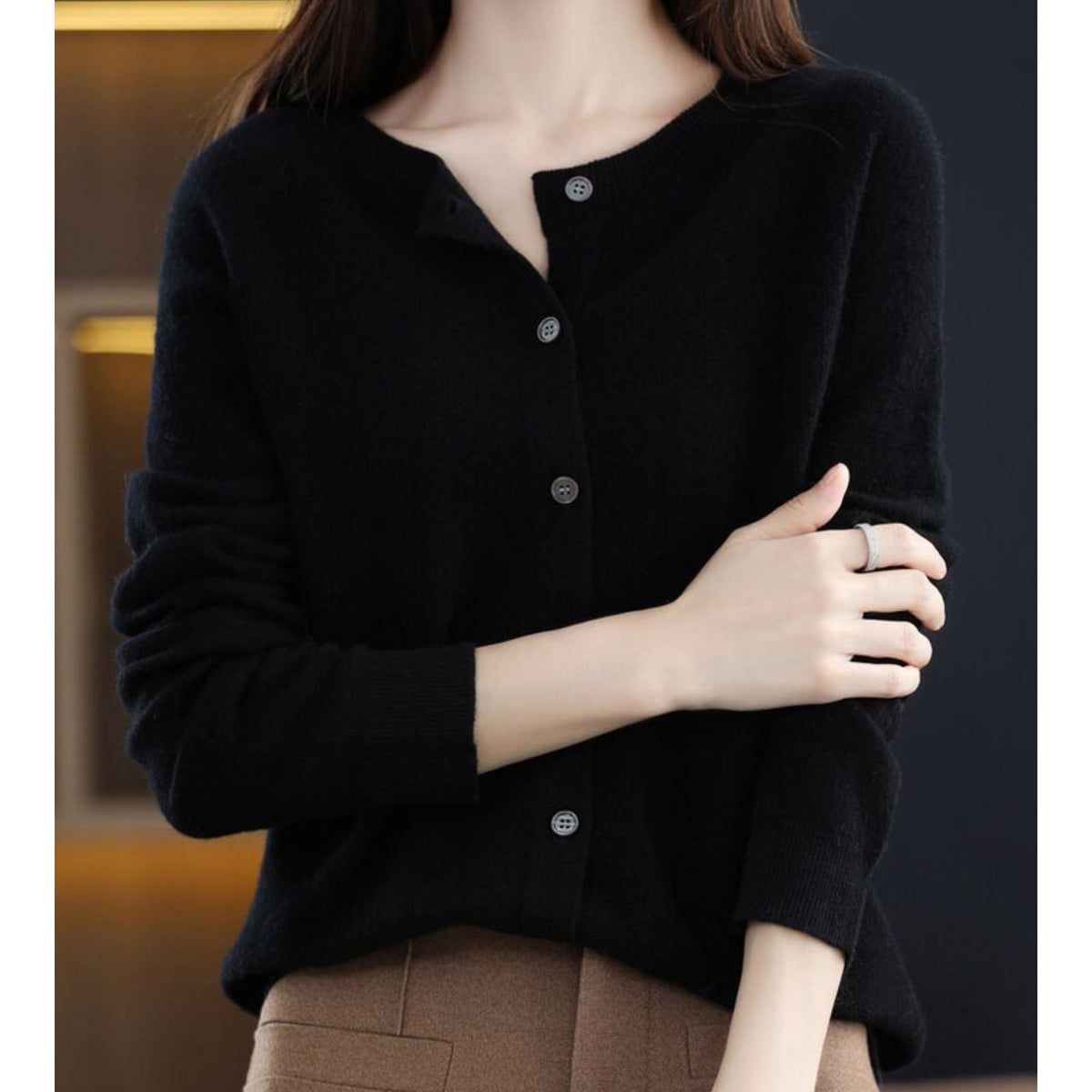 Saskia | Cardigan van kasjmier en merino