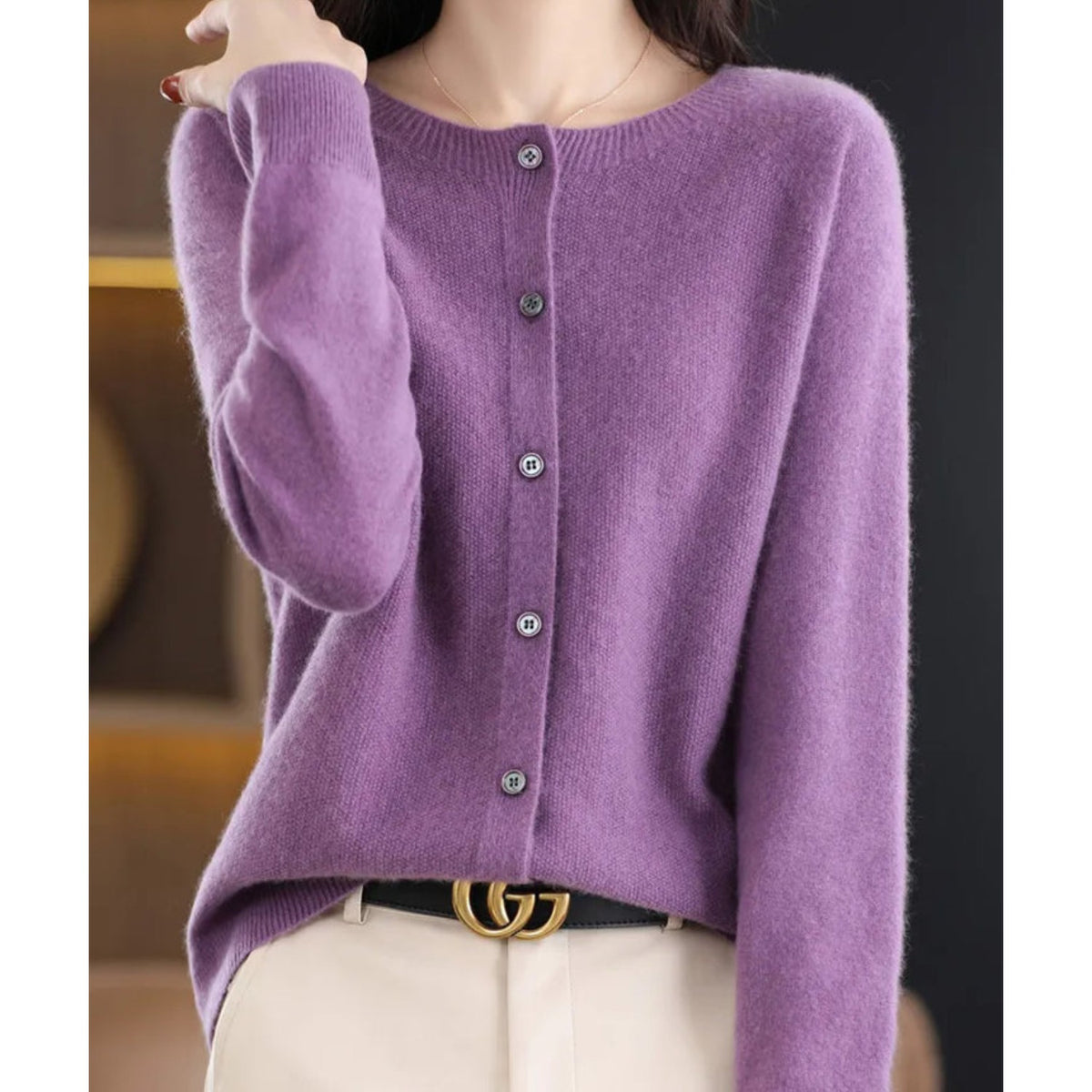 Saskia | Cardigan van kasjmier en merino